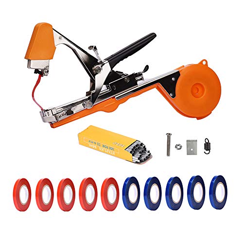 Bindezange für Pflanzen, Pflanzenbindemaschine Bandzange Tapetool Handbindemaschine für Weinberg Tomaten Gurken Obst Gemüse, Landwirtschaft Garten Bindemaschine, Plant Tying Tool - Orange von Yolando