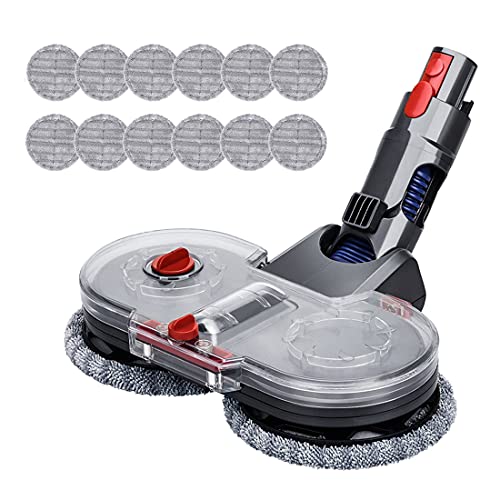 Yolando Wischmopp Aufsatz für Dyson V11 V10 V8 V7 V15 kabelloser Staubsauger, Ersatzteile Elektrischer Wischaufsatz Bürste Zubehör für Dyson, für Hartböden, mit Wassertank und 12 Wischmopps von Yolando