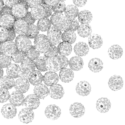 100 Stück Glitzer Zwischenperlen für Armbänder Silber 12 mm Strassperlen zur Herstellung von Großlochperlen Kugel Abstandsperlen Silber Perlen zum Auffädeln Erwachsene Schmuckherstellung 100 Stück Glitzer Zwischenperlen für Armbänder Silber 12 mm Strassperlen zur Herstellung von Großlochperlen Kugel Abstandsperlen Silber Perlen zum Auffädeln Erwachsene Schmuckherstellung von Yolev