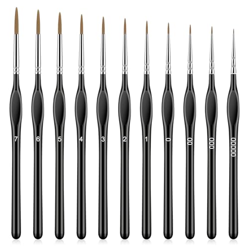 11 Pcs Malen Nach Zahlen Erwachsene Feiner Detail Pinselset Malen Nach Zahlen Pinsel für Acrylfarben Wasserfarben Miniaturen Öl Modelle Strichzeichnung und Nageldesign 11 Pcs Malen Nach Zahlen Erwachsene Feiner Detail Pinselset Malen Nach Zahlen Pinsel für Acrylfarben Wasserfarben Miniaturen Öl Modelle Strichzeichnung und Nageldesign von Yolev