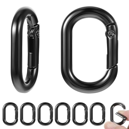 12pcs Mini Karabiner Schwarz Karabinerhaken Karabiner Rund Edelstahl Schwarz Schlüsselring Feder Frühling Schnalle Runde Snap Keyring für Geldbörsen Schlüsselkette Rucksack 12pcs Mini Karabiner Schwarz Karabinerhaken Karabiner Rund Edelstahl Schwarz Schlüsselring Feder Frühling Schnalle Runde Snap Keyring für Geldbörsen Schlüsselkette Rucksack von Yolev