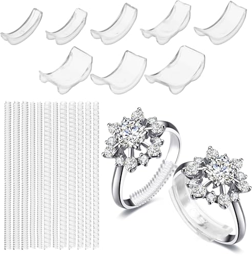 20 Stück Ring Verkleinern Unsichtbar Ring Adjuster Ringgrößenversteller Set Transparente Ringeinsteller Verkleinern für Lose Ringe Männer und Frauen Kleiner Machen 20 Stück Ring Verkleinern Unsichtbar Ring Adjuster Ringgrößenversteller Set Transparente Ringeinsteller Verkleinern für Lose Ringe Männer und Frauen Kleiner Machen von Yolev