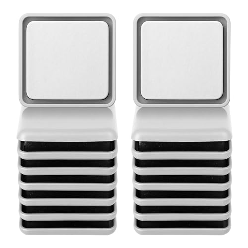 8 Stück Möbelgleiter-Set 50x50mm Quadrat Selbstklebend Teppichgleiter Möbel Bewegen Pads Teflongleiter Quadratisch Möbelgleiter für Teppichböden und Hartböden von Yolev