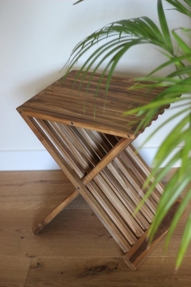 Yoli living GbR Beistelltisch Beistelltisch Teak, klappbar von Yoli living GbR