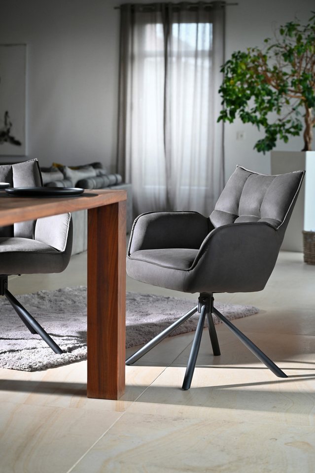 Yoli living GbR Esszimmerstuhl Drehstuhl mit Armlehne "Siena" von Yoli living GbR