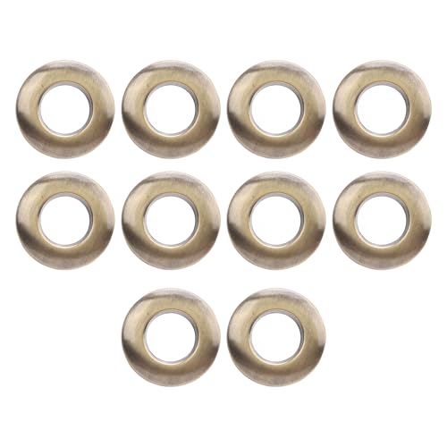 10 Stück runde doppelseitige Ösen aus Gunmetalllegierung, für Schuhe, Lederhandwerk, leicht, langlebig, für den täglichen Gebrauch (Bronze) von YolieraArt
