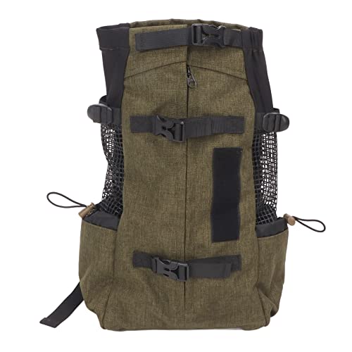 Haustier-Tragerucksack, Hunderucksack, Nylonmaterial mit atmungsaktivem Netz, reflektierender Streifen, Notfallpfeifenschnalle, Sicherheitsschnalle, Vorderbeinraum, elastisches Rückenpolster, für Haustier-Tragerucksack, Hunderucksack, Nylonmaterial mit atmungsaktivem Netz, reflektierender Streifen, Notfallpfeifenschnalle, Sicherheitsschnalle, Vorderbeinraum, elastisches Rückenpolster, für von YolieraArt