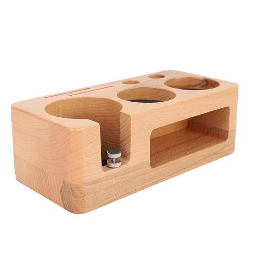 Kaffee-Tamperhalter, Walnussholz, Griff für Kaffeemaschinen, 51 mm, 53 mm, 58 mm, Größen für Espressomaschinen, stabile Unterstützung, um Kippen zu verhindern (53 mm) von YolieraArt