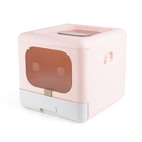 YolieraArt Geschlossene Katzentoilette, groß, Kunststoff, faltbares Design, Geruchs- und Auslaufschutz, graue Katzentoilette für alle Katzen, Rosa YolieraArt Geschlossene Katzentoilette, groß, Kunststoff, faltbares Design, Geruchs- und Auslaufschutz, graue Katzentoilette für alle Katzen, Rosa von YolieraArt