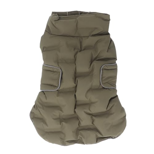 YolieraArt Hunde-Winterjacke für große Hunde, warm, winddicht, wasserabweisend, einfarbiger Stoff mit Verbundbeschichtung, verstellbare Hakenschlaufe, reflektierender Streifen, Winterhaustier (M) von YolieraArt