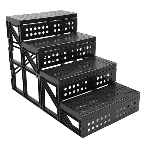 YolieraArt Hundetreppe, Haustierrampe Leiter für Schlafsofa, rutschfeste Oberfläche, verstellbare Höhe, faltbare Hundetreppe, Kunststoffmaterial, geeignet für kleine Hunde YolieraArt Hundetreppe, Haustierrampe Leiter für Schlafsofa, rutschfeste Oberfläche, verstellbare Höhe, faltbare Hundetreppe, Kunststoffmaterial, geeignet für kleine Hunde von YolieraArt