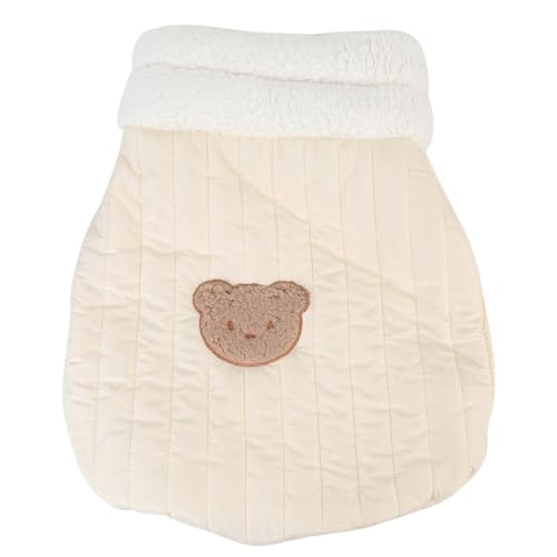 YolieraArt Katzenschlafsack, warm mit künstlicher Plüschtasche, Polyesterfaser, faltbar, für Katzen, kleine Hunde, Indoor-Reisen, gemütliches Haustierbett (L) von YolieraArt