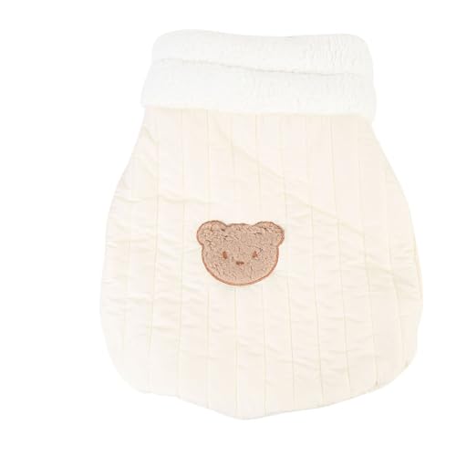 YolieraArt Katzenschlafsack, warm mit künstlicher Plüschtasche, Polyesterfaser, faltbar, für Katzen, kleine Hunde, Indoor-Reisen, gemütliches Haustierbett (M) von YolieraArt