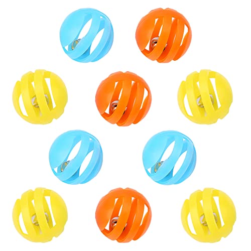 YolieraArt Katzenspielzeugbälle mit Glocke, 10 Stück, Klingelglocken, Haustierspielzeug für Kätzchen, bunte, interaktive Katzenspielbälle, sicheres Kauspielzeug für Indoor-Katzen, lustiges YolieraArt Katzenspielzeugbälle mit Glocke, 10 Stück, Klingelglocken, Haustierspielzeug für Kätzchen, bunte, interaktive Katzenspielbälle, sicheres Kauspielzeug für Indoor-Katzen, lustiges von YolieraArt