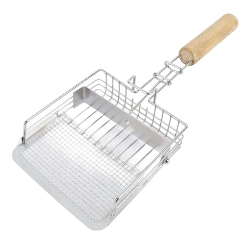 YolieraArt Katzenstreuschaufel, Metallmaterial, große Größe, feine Löcher, langer Griff, 2-in-1, Müllbox-Schaufel, zur Reinigung von Tofu-Mineralstreu, effizientes Katzen-Müll-Werkzeug von YolieraArt