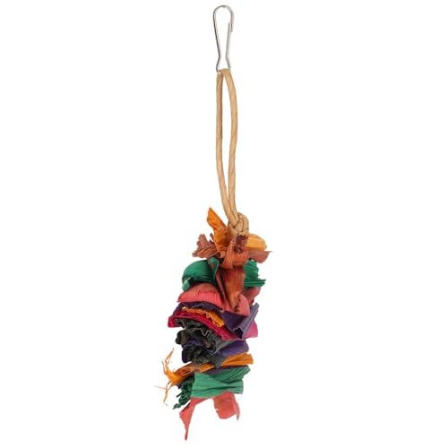 YolieraArt Kauspielzeug für Papageien, buntes Maisblatt-Vogelspielzeug, Schnur, hängendes Design, zerkleinerndes Schleifspielzeug, reduziert Langeweile, für drinnen und draußen YolieraArt Kauspielzeug für Papageien, buntes Maisblatt-Vogelspielzeug, Schnur, hängendes Design, zerkleinerndes Schleifspielzeug, reduziert Langeweile, für drinnen und draußen von YolieraArt