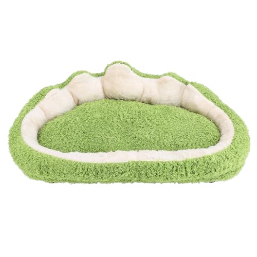 YolieraArt Plüsch-Haustierbett für Hunde und Katzen, dickes warmes Schlafsofa für den Winter, multifunktionale, geräumige Liege, stabil mit Plüschmaterialien, bequemer Ruheplatz (Grün) von YolieraArt