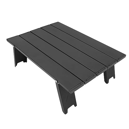 YolieraArt Tragbarer Klapptisch, Aluminium-Campingtisch, ultraleicht, 40 x 28 cm, kompakter Strandtisch mit Tragetasche, für Outdoor, Picknick, Angeln von YolieraArt