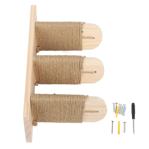YolieraArt Wandmontierte Kletterregale für Katzen, Kiefernholz, stabile Struktur, platzsparend, kratzfreundlich, mehrschichtige Klettertreppe, für Zuhause, Wohnung, stilvolles Design (3 Ebenen) von YolieraArt