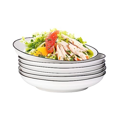 YOLIFE 20,3 cm große Porzellanteller, 6 Stück flache Teller für Salat, Nudeln, Müsli, Suppe YOLIFE 20,3 cm große Porzellanteller, 6 Stück flache Teller für Salat, Nudeln, Müsli, Suppe von Yolife