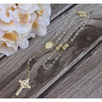 Fast Shipping Silberne Oder Goldene Rosenkranz, Hochzeit Kommunion Taufe Bestätigung Rosenkranzgeschenk von YolisBridal