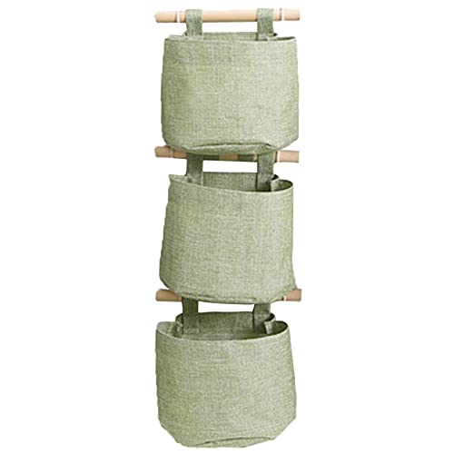 Yolispa 3 Stücke Mauer Hängend lagerung TascheBaumwoll-Leinen-Stoff-Aufbewahrungstasche zum Aufhängen über der Wand für Zimmer Bad Yolispa 3 Stücke Mauer Hängend lagerung TascheBaumwoll-Leinen-Stoff-Aufbewahrungstasche zum Aufhängen über der Wand für Zimmer Bad von Yolispa
