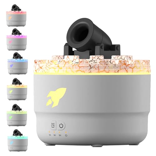 Yolispa Aroma Diffuser, 200ML Diffuser Kanone mit 7 Farben LED-Licht & Timing-Funktion, Tragbarer Vulkan Diffuser, 2 Spray Muster Cannon Diffuser, Raumduft Diffuser für Schlafzimmer, Yoga, Büro Yolispa Aroma Diffuser, 200ML Diffuser Kanone mit 7 Farben LED-Licht & Timing-Funktion, Tragbarer Vulkan Diffuser, 2 Spray Muster Cannon Diffuser, Raumduft Diffuser für Schlafzimmer, Yoga, Büro von Yolispa