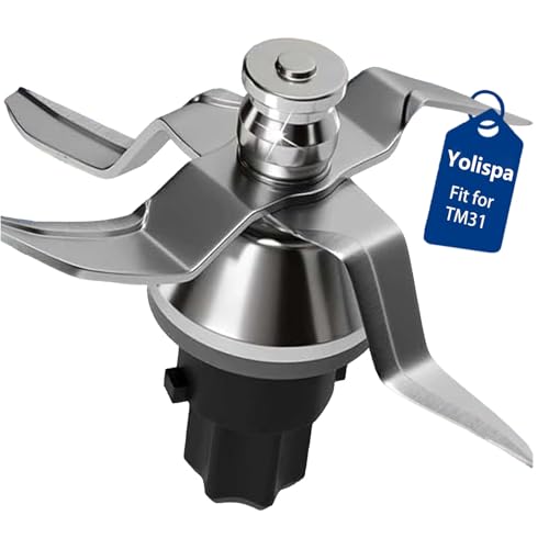 Yolispa TM31 Messer Edelstahl inkl Dichtring Ersatz Kompatibel mit Thermo-mix TM31 Zubehör Klinge Blender Zubehör für Thermo-mix Vor-werk Küchenmaschine Ersatzzubehör Yolispa TM31 Messer Edelstahl inkl Dichtring Ersatz Kompatibel mit Thermo-mix TM31 Zubehör Klinge Blender Zubehör für Thermo-mix Vor-werk Küchenmaschine Ersatzzubehör von Yolispa