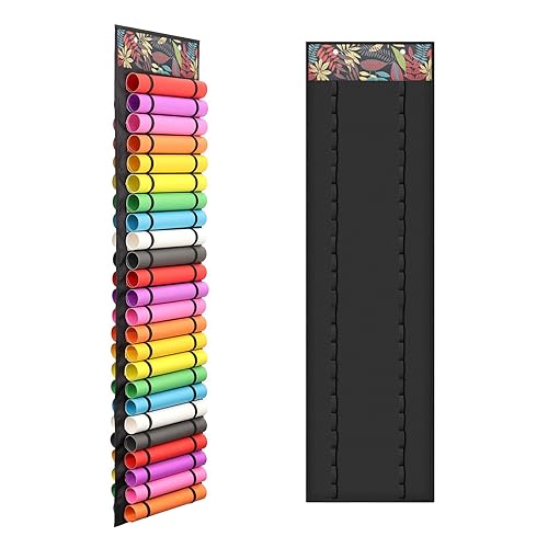Yolispa Vinyl Rollenhalter 48 Fächer Vinyl Aufbewahrungs Organizer Geschenkpapier Halter Handwerk über Tür Vinyl Storage Organizer für Wärmeübertragung, Papier, Geschenkpapier, Kreuzstich-Stickerei Yolispa Vinyl Rollenhalter 48 Fächer Vinyl Aufbewahrungs Organizer Geschenkpapier Halter Handwerk über Tür Vinyl Storage Organizer für Wärmeübertragung, Papier, Geschenkpapier, Kreuzstich-Stickerei von Yolispa
