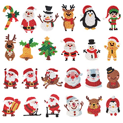 24 Stück 5D Diamond Painting Set, Thème de Noël Autocollant DIY Peinture Diamant, Diamond Malerei Aufkleber, Kreative Harz Strass Diamanten Mosaik Aufkleber für Kinder Mitgebsel Kindergeburtstag 24 Stück 5D Diamond Painting Set, Thème de Noël Autocollant DIY Peinture Diamant, Diamond Malerei Aufkleber, Kreative Harz Strass Diamanten Mosaik Aufkleber für Kinder Mitgebsel Kindergeburtstag von Yolistar