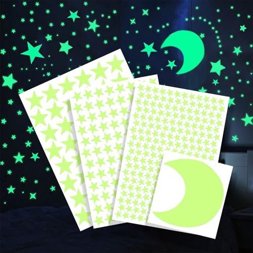 Yolistar 342 Stück Leuchtsterne und Mond, Selbstklebende Aufkleber, Extra Helle Sterne Leuchten im Dunkeln, Leuchtsterne Kinderzimmer, für Wände und Möbel I Wandsticker Kinderzimmer Sternenhimmel Dot Yolistar 342 Stück Leuchtsterne und Mond, Selbstklebende Aufkleber, Extra Helle Sterne Leuchten im Dunkeln, Leuchtsterne Kinderzimmer, für Wände und Möbel I Wandsticker Kinderzimmer Sternenhimmel Dot von Yolistar