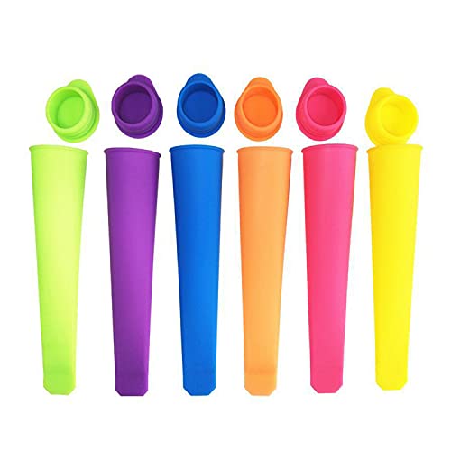Yolistar 6 Stück Eisformen Silikon, Ice Pop Maker, EIS am Stiel Eislutscher Formen mit Decke, Wassereis formen tüten Eisformen, Wiederverwendbare, für DIY Sommer Eis Yolistar 6 Stück Eisformen Silikon, Ice Pop Maker, EIS am Stiel Eislutscher Formen mit Decke, Wassereis formen tüten Eisformen, Wiederverwendbare, für DIY Sommer Eis von Yolistar