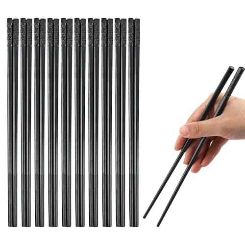 10 Paar Schwarze Essstäbchen Spülmaschinenfest, Spülmaschinenfeste Essstäbchen Wiederverwendbare, Stäbchen Zum Essen, Chinesische Stäbchen, Waschbar Rutschfeste Chopsticks für Cuisine Sushi (24CM) 10 Paar Schwarze Essstäbchen Spülmaschinenfest, Spülmaschinenfeste Essstäbchen Wiederverwendbare, Stäbchen Zum Essen, Chinesische Stäbchen, Waschbar Rutschfeste Chopsticks für Cuisine Sushi (24CM) von Yoljun