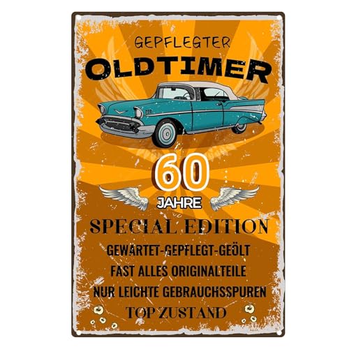 60 Schild Geburtstag, Geschenke für den 60 Geburtstag Mann, lustiges Schild 60 Geburtstag Deko für Garage, Werkstatt, Männerhöhle, Wohnzimmer, 30×20cm 60 Schild Geburtstag, Geschenke für den 60 Geburtstag Mann, lustiges Schild 60 Geburtstag Deko für Garage, Werkstatt, Männerhöhle, Wohnzimmer, 30×20cm von Yoljun