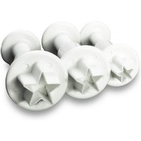 Stern Fondant Ausstecher Set 3 Stück Zucker Bastelkuchen Dekoration Backen von YolliUK