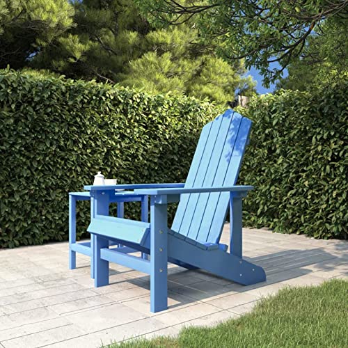 Yolola Adirondack-Gartenstuhl Adirondack Stuhl Gartenstuhl Holz Relaxsessel Adirondack Gartenstuhl Deckchair Balkonstuhl Gartenliege HDPE Aquablau von Yolola