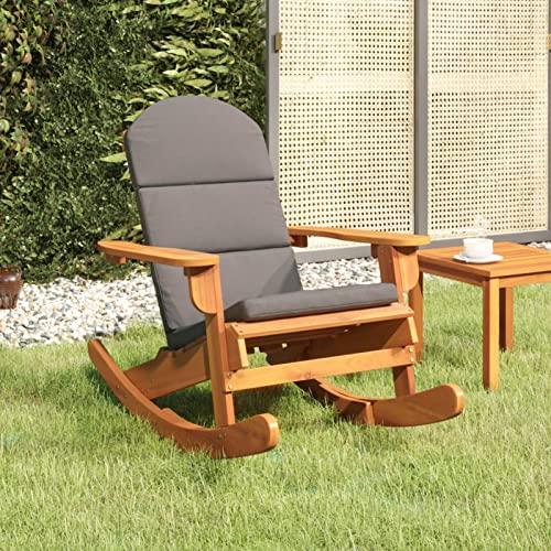 Yolola Adirondack-Schaukelstuhl mit Kissen,Schaukelstuhl Outdoor,Adirondack Schaukelstühle, Schaukelstuhl Garten,Schaukelstuhl Holz Massivholz Akazie von Yolola