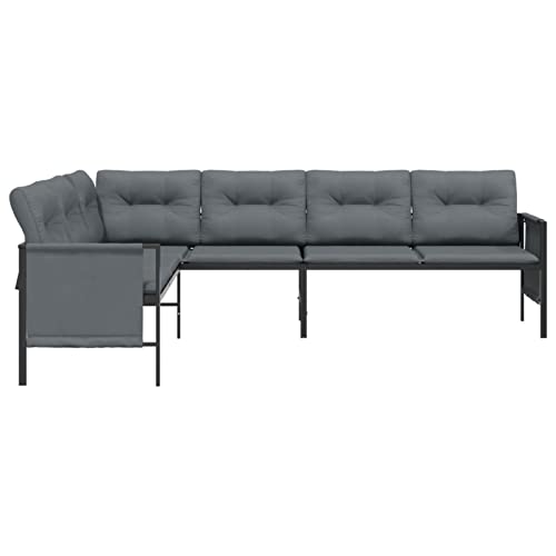 Yolola Ecksofa Lounge Gartenmöbel Ecklounge Ecksofa Gartengarnitur Balkon Eckbank Balkon Lounge Klein Sitzgruppe Gartenmöbel Outdoor Sofa Garten Balkon Terrasse Outdoor Anthrazit von Yolola