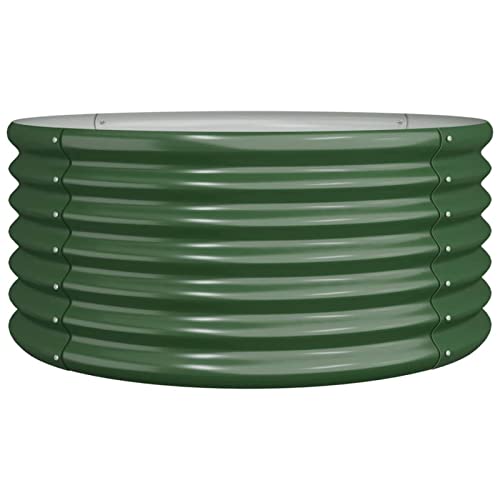 Yolola Hocheet Großes Hocheet aus Hochete für Garten Mall Rund Hohbeet Gartbeet Pflaneet für Garten Pflanzen Gartekräuter Outdoor - 80 x 36 cm Grün von Yolola