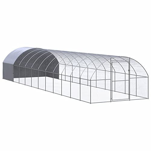 Yolola Outdoor Hühnerstall XXL 3x12x2 m Outdoor Hühnerkäfig Verzinkter Stahl Geflügelstall Hühnerhaus Vogelkäfig Hühnergehege Kaninchenkäfig Kleintierstall Freigehege für Huhn Henne Ente Gans von Yolola