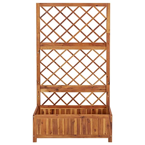 Yolola Pflanasten Pflanübel Blumeasten Massivholz Akazie, Pflanasten für Kletterpflanzen, Hobeet 85x38x150 cm von Yolola