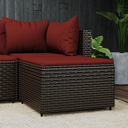 Yolola gartenmöbel Set gartensofa Gartenlounge Sofa balkonmöbel Kleiner Balkon Outdoor Sofa Balkon Sofa Balkon Couch-Gartenhocker -Braun von Yolola