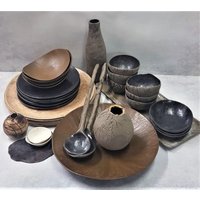 Komplettes Geschirr-Set Für 6 Personen, Steinzeug-Geschirr-Sets Steinzeug-Geschirr-Set, Weihnachts-Geschirr-Set Keramik-Geschirr-Set von YomYomCeramic