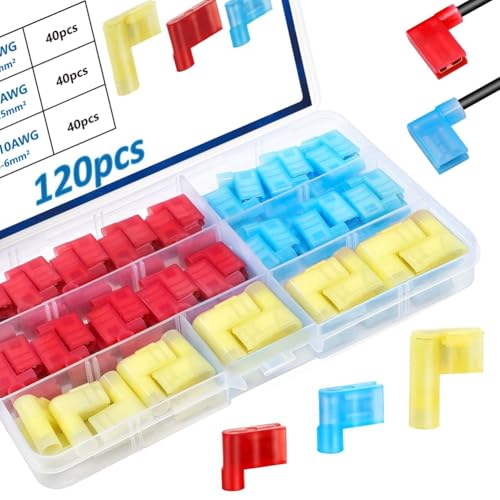 Yominerr 120pcs Rechter Spatenanschlüsse Nylon Rechtwinkliger Spatenstecker 90 -Grad -Drahtanschlussanschluss Yominerr 120pcs Rechter Spatenanschlüsse Nylon Rechtwinkliger Spatenstecker 90 -Grad -Drahtanschlussanschluss von Yominerr