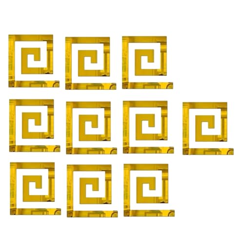 Yominerr 60 PCS DIY Geometrische Formspiegelaufkleber Abnehmbares Wandspiegelaufkleber Spiegelaufkleber für Heimischen Hintergrund (Gold) von Yominerr