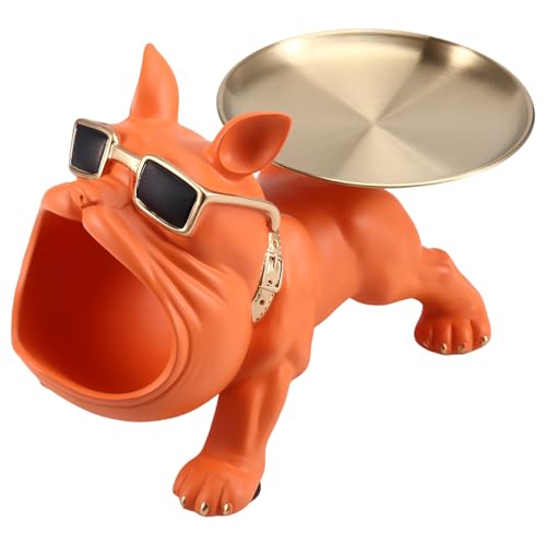 Yominerr Bulldog-Aufbewahrungsornamente, Türschlüsselablage, Süßigkeitenablage, Nordischer Stil, Personalisierte Heimdekoration von Yominerr