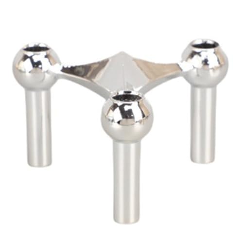 Yominerr Kerzenständer Aus Metall, Nordische Molekularstruktur, Kerzenständer, Mittelstück, Wohnzimmer, Zuhause, Dekorativer Kerzenständer, Silber Yominerr Kerzenständer Aus Metall, Nordische Molekularstruktur, Kerzenständer, Mittelstück, Wohnzimmer, Zuhause, Dekorativer Kerzenständer, Silber von Yominerr