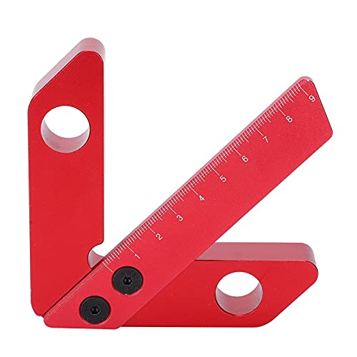 Center Finderinstrument, 45/90 Grad Line Scriber, Aluminiumlegierung Messwerkzeug, rechtwinkliger Mittelmarker für Holzbearbeitung von Yomiyuyr