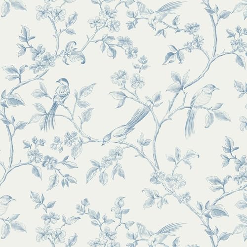 Yomshi Selbstklebende Tapete Blau 41cm x 10m Möbelfolie Blume und Vogel Wandtapete Abnehmbar Vinyl Klebefolie Wasserdicht Dekorfolie für Wohnzimmer Schlafzimmer Yomshi Selbstklebende Tapete Blau 41cm x 10m Möbelfolie Blume und Vogel Wandtapete Abnehmbar Vinyl Klebefolie Wasserdicht Dekorfolie für Wohnzimmer Schlafzimmer von Yomshi