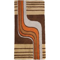 Mid-Century Wollteppich Braun Orange Gelb Vintage 60Er 70Er Jahre Mid-Century Wollteppich Braun Orange Gelb Vintage 60Er 70Er Jahre von Yonage